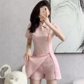 盘扣流苏长版上衣+短裤改良版旗袍套装
